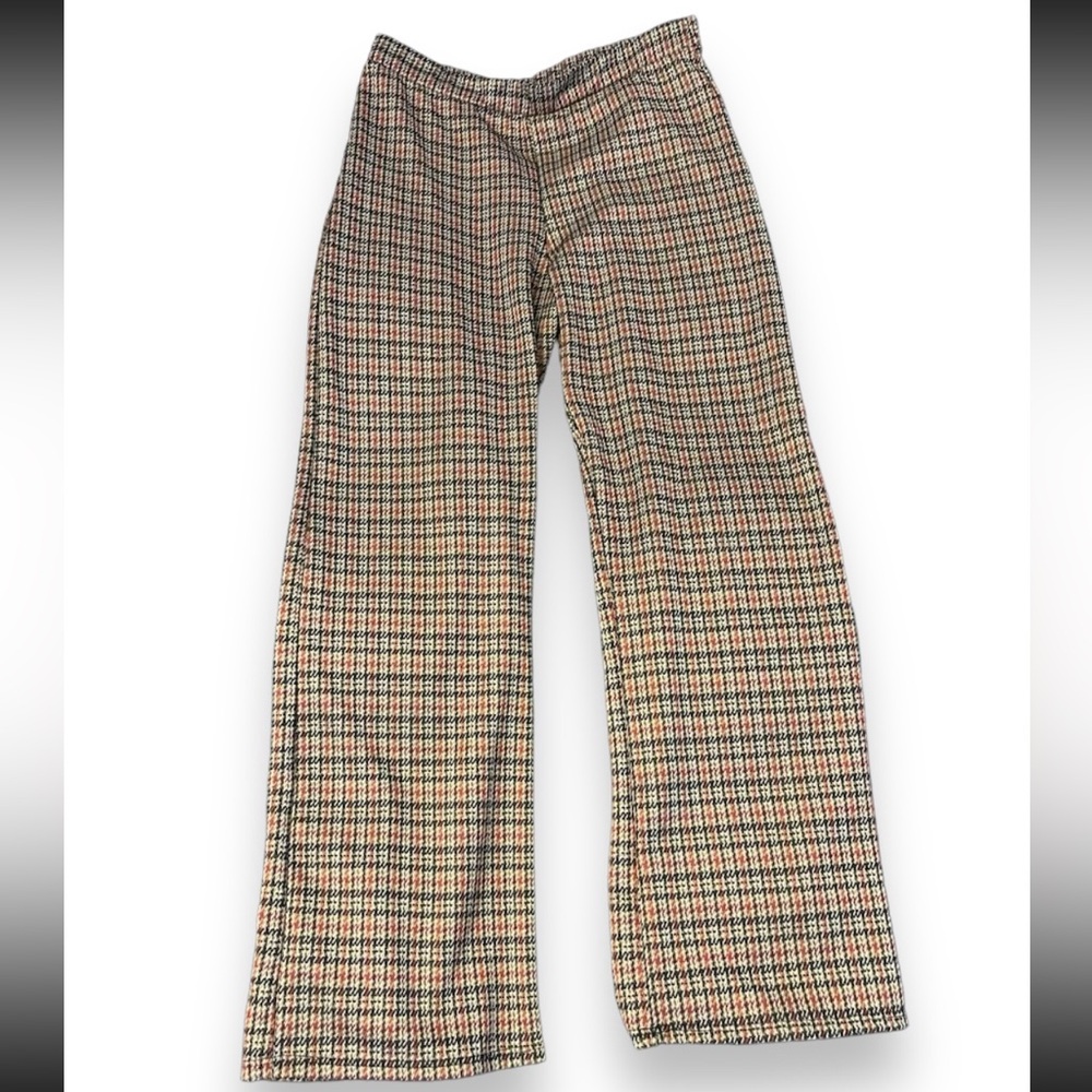 Caution to the Wind Plaid Vintage 70s Trousers Pants Wool Flares